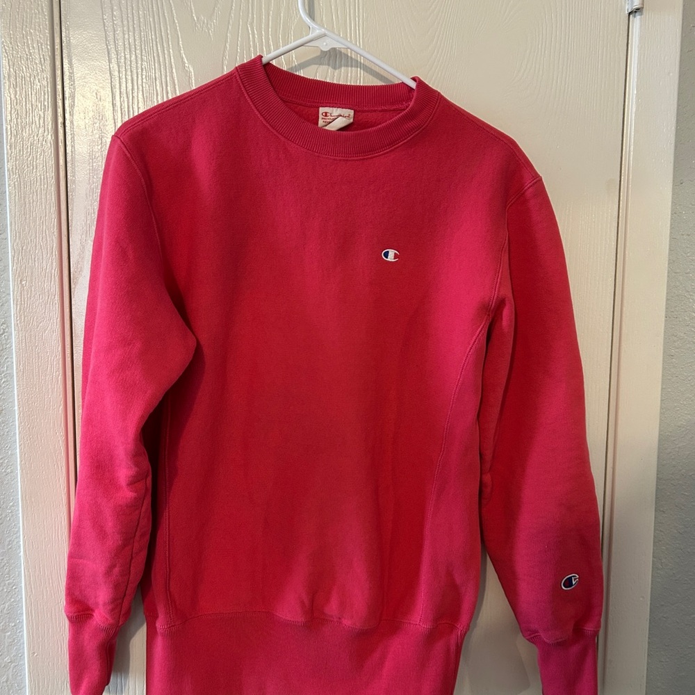 Champion Men's Vibrant Pink Crewneck Sweater